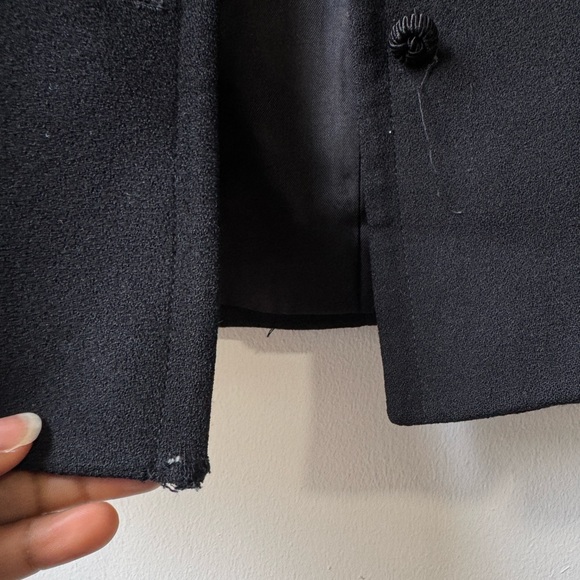Vintage The Villager 100% Pure Wool Black Blazer Sz 10 - Picture 11 of 13